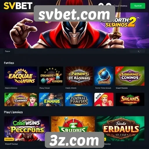 Opcões de jogos disponíveis na svbet.com